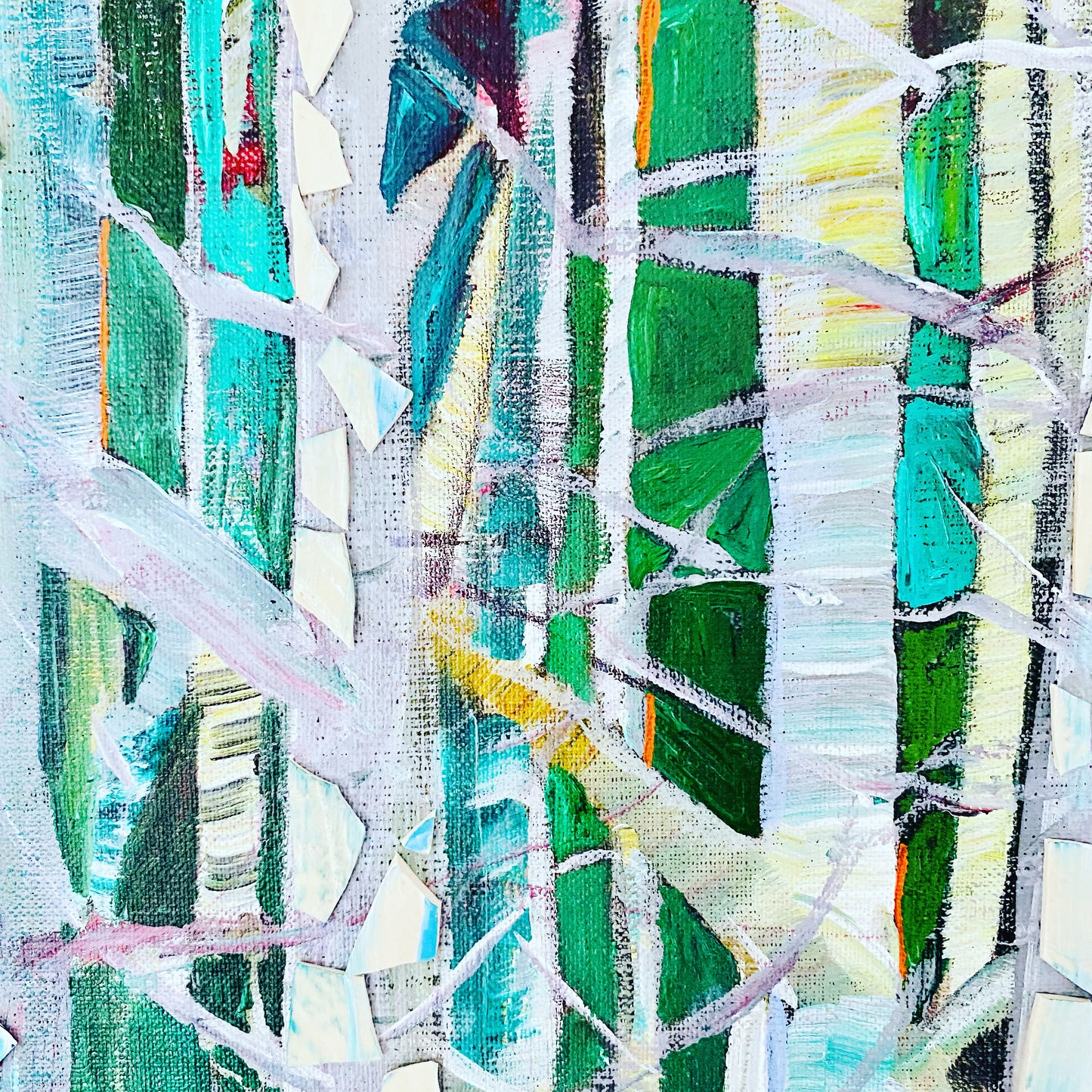 New Beginnings" – Original Painting Inspired by the Birch Woodland