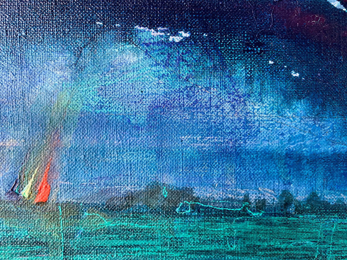 Rainbow an original painting on canvas