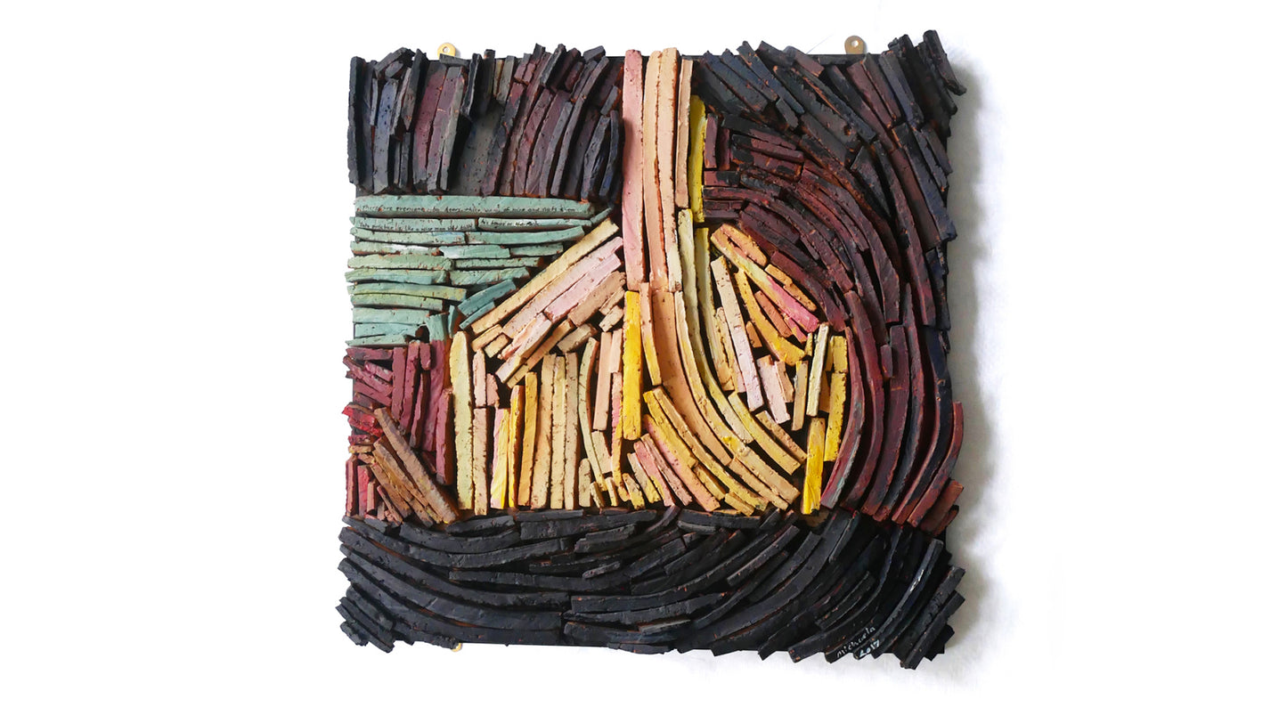 Michaela Haynes, House , (2017) ceramic on wood, acrylic paint