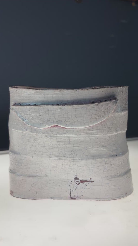 Michaela Haynes, Torso22, (2023) paper clay,white glaze,ink,16x15x9cm (Copy)